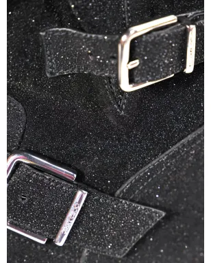 Jimmy Choo ビンテージ グリッター装飾バックルディテール ブーツ - ブラック - サムネイル5