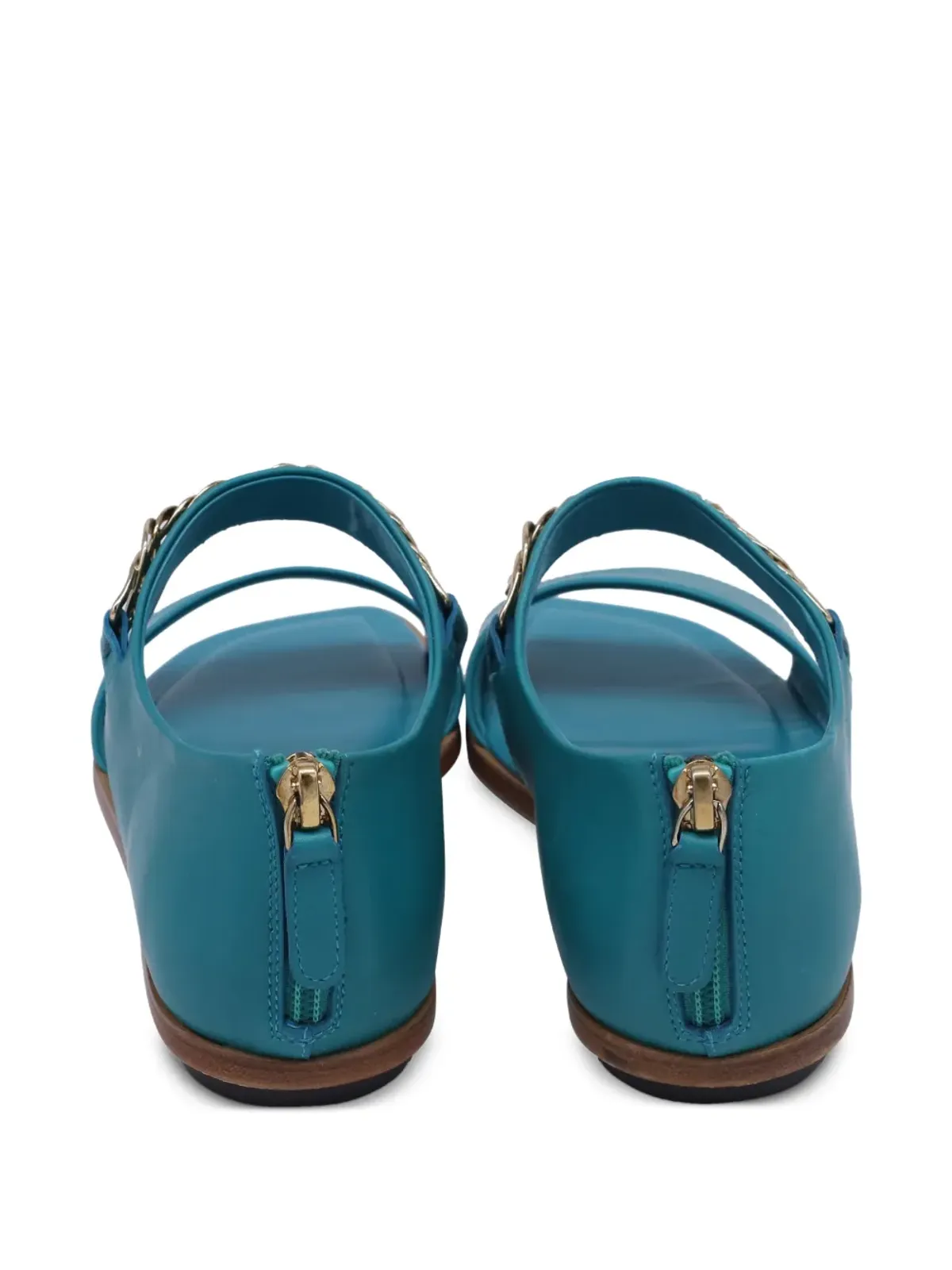 Tod's Vintage チェーンディテール レザーサンダル - 画像5