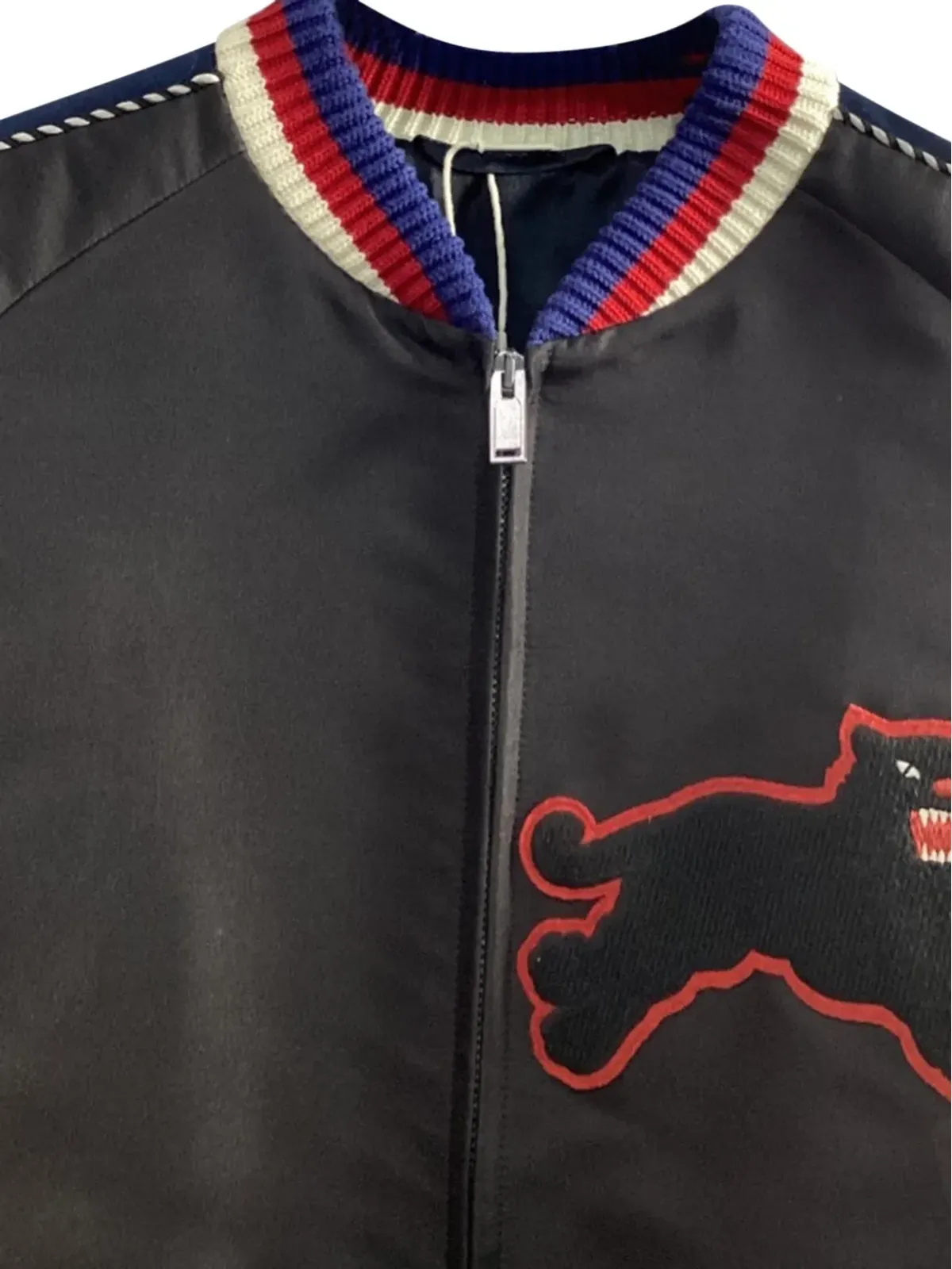Gucci Pre-Owned パンサー刺繍ボンバージャケット - 画像3