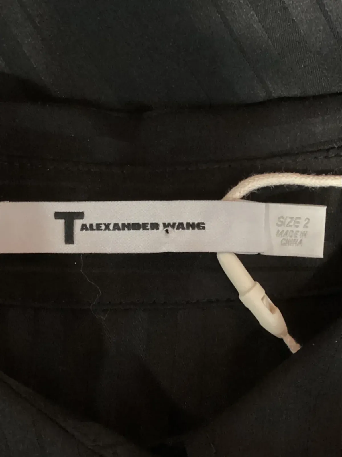 Alexander Wang ビンテージ ストライプ柄ミディ丈シャツドレス ブラック - 画像4