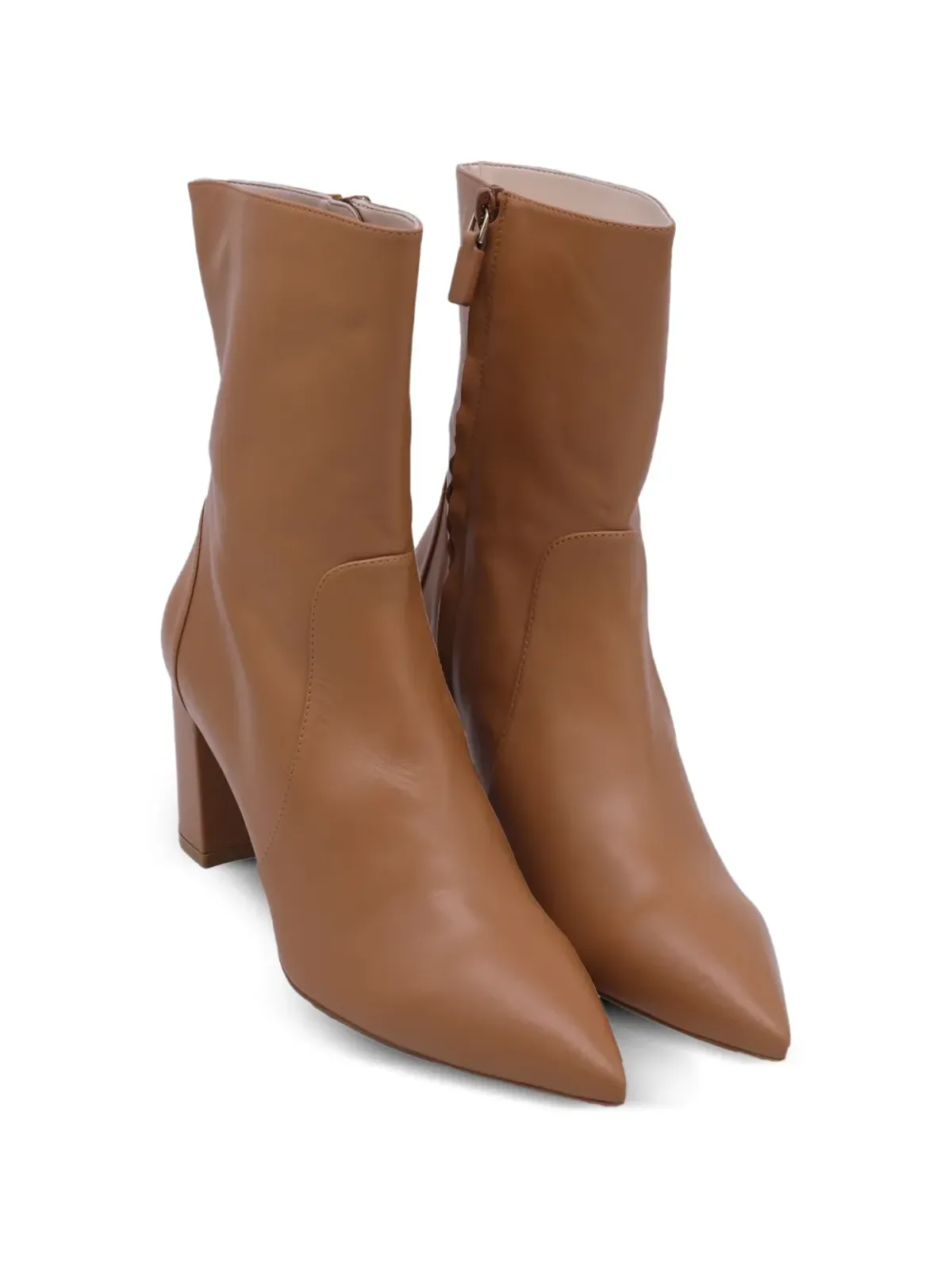 Stuart Weitzman レザー ポインテッドトゥ アンクルブーツ - 画像2
