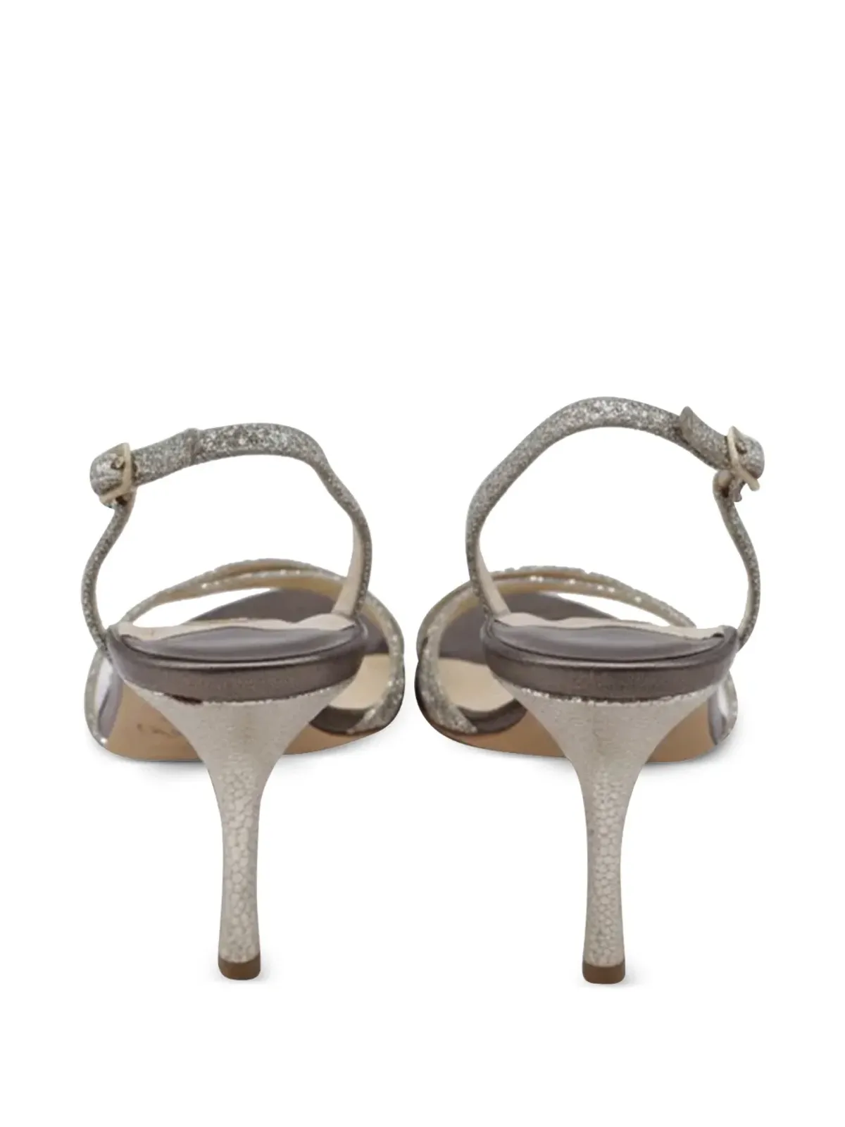 Jimmy Choo Pre-Owned グリッター付きスリングバックサンダル - 画像3