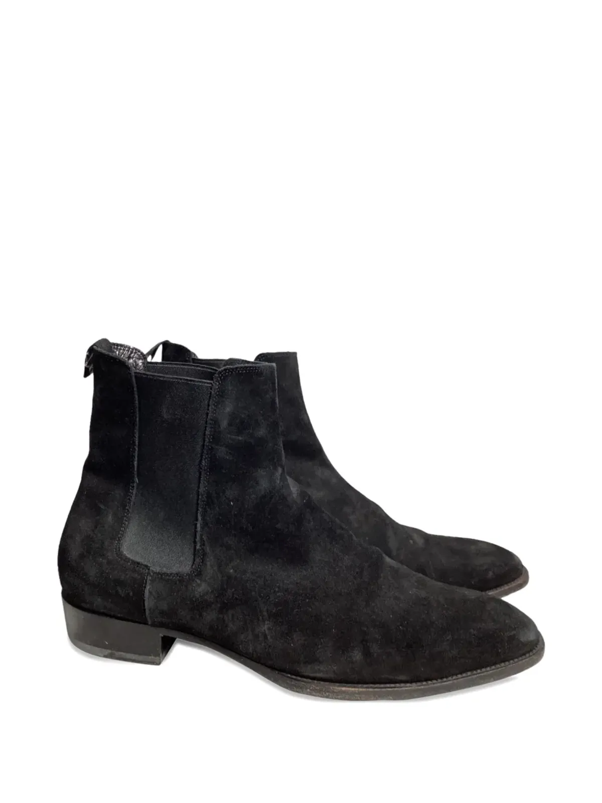 Saint Laurent Pre-Owned Wyatt スエード チェルシーブーツ ブラック - 画像1