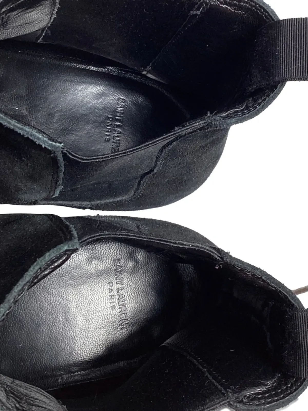 Saint Laurent Pre-Owned Wyatt スエード チェルシーブーツ ブラック - 画像5