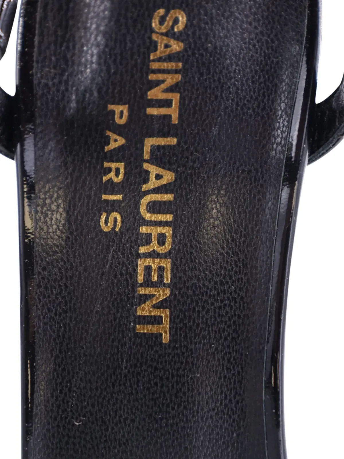 Saint Laurent Pre-Owned ケージストラップサンダル（ブラック） - 画像5