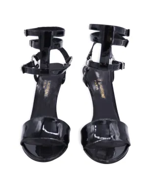 Saint Laurent Pre-Owned ケージストラップサンダル（ブラック） - サムネイル2