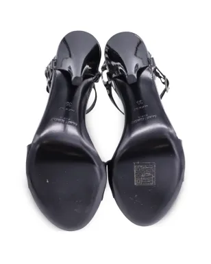 Saint Laurent Pre-Owned ケージストラップサンダル（ブラック） - サムネイル4