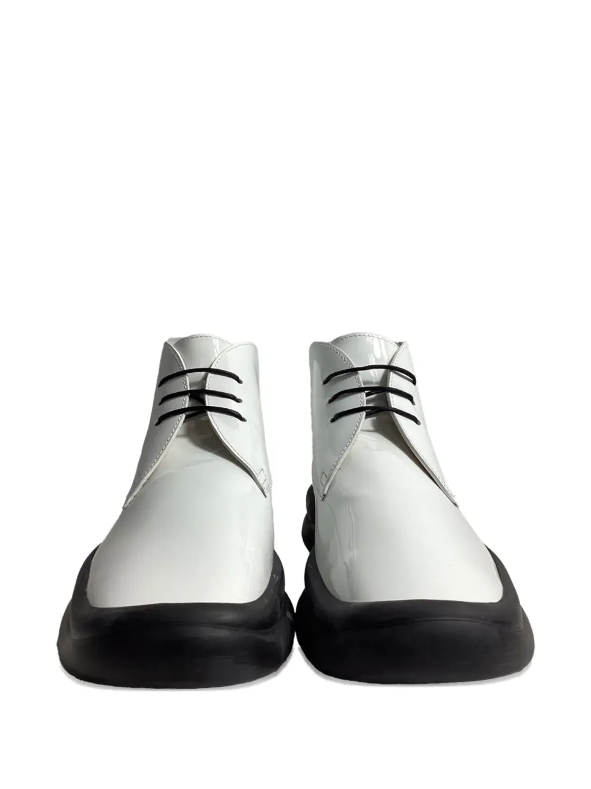 The Row Pre-Owned レースアップ式パテントレザー ブーツ - White - 画像2