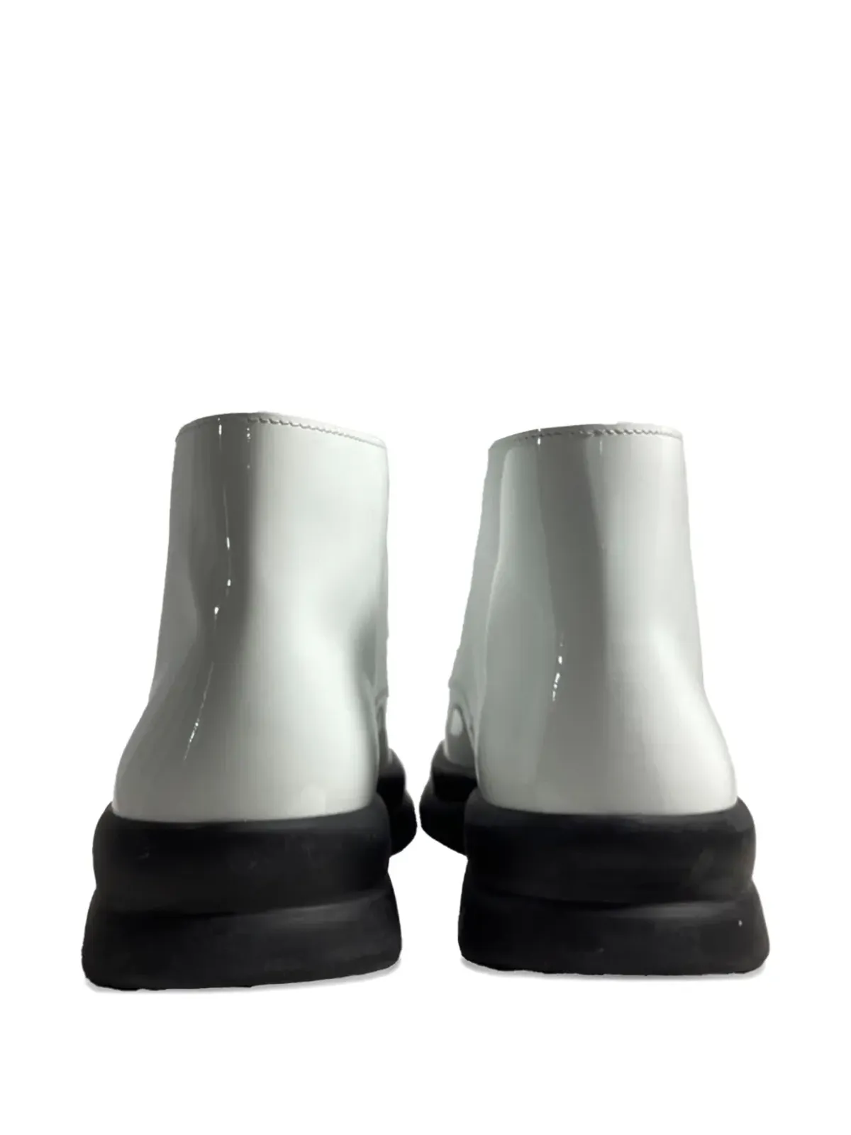 The Row Pre-Owned レースアップ式パテントレザー ブーツ - White - 画像3