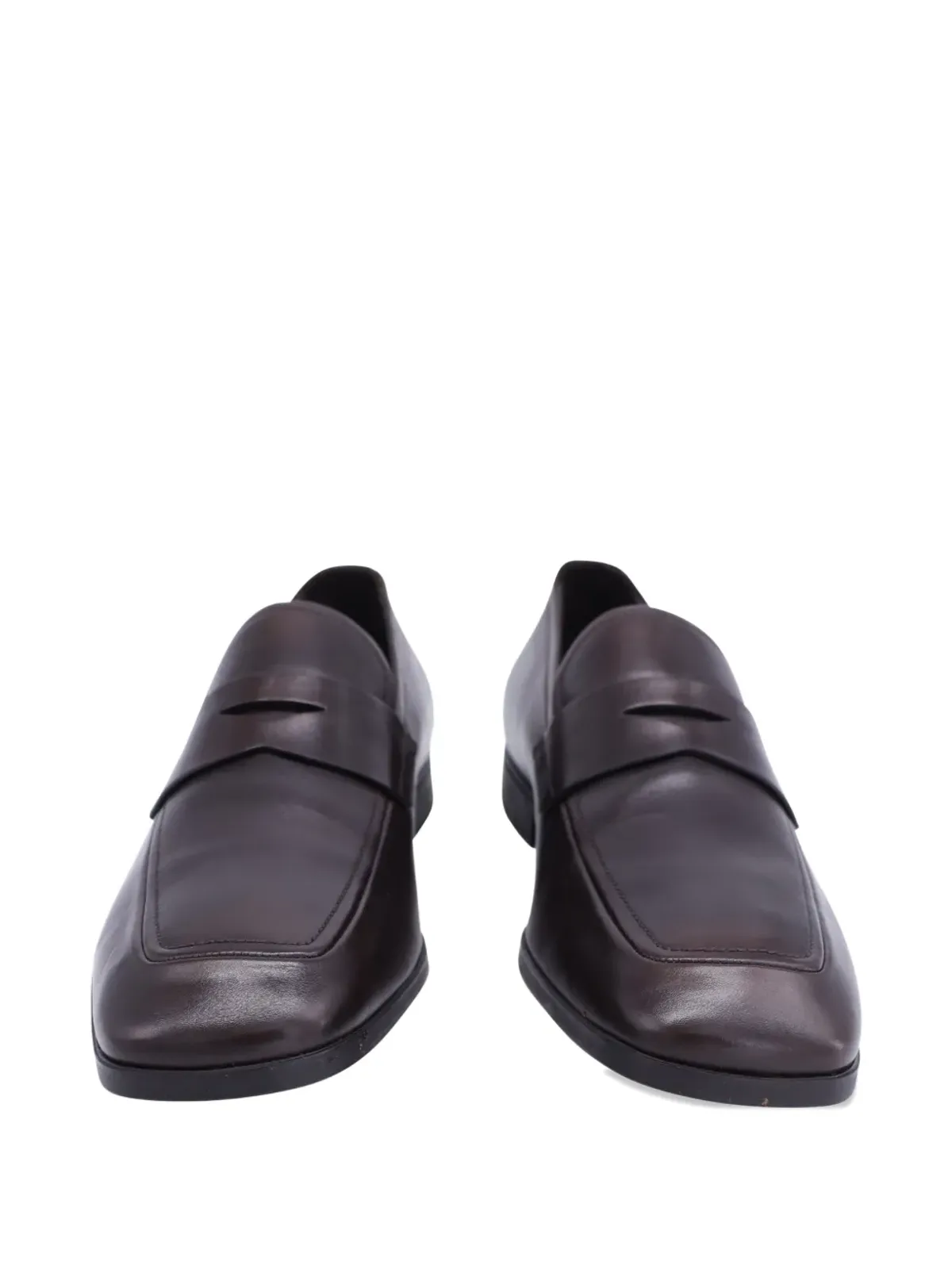 Prada Pre-Owned レザー ローファー ブラウン - 画像3