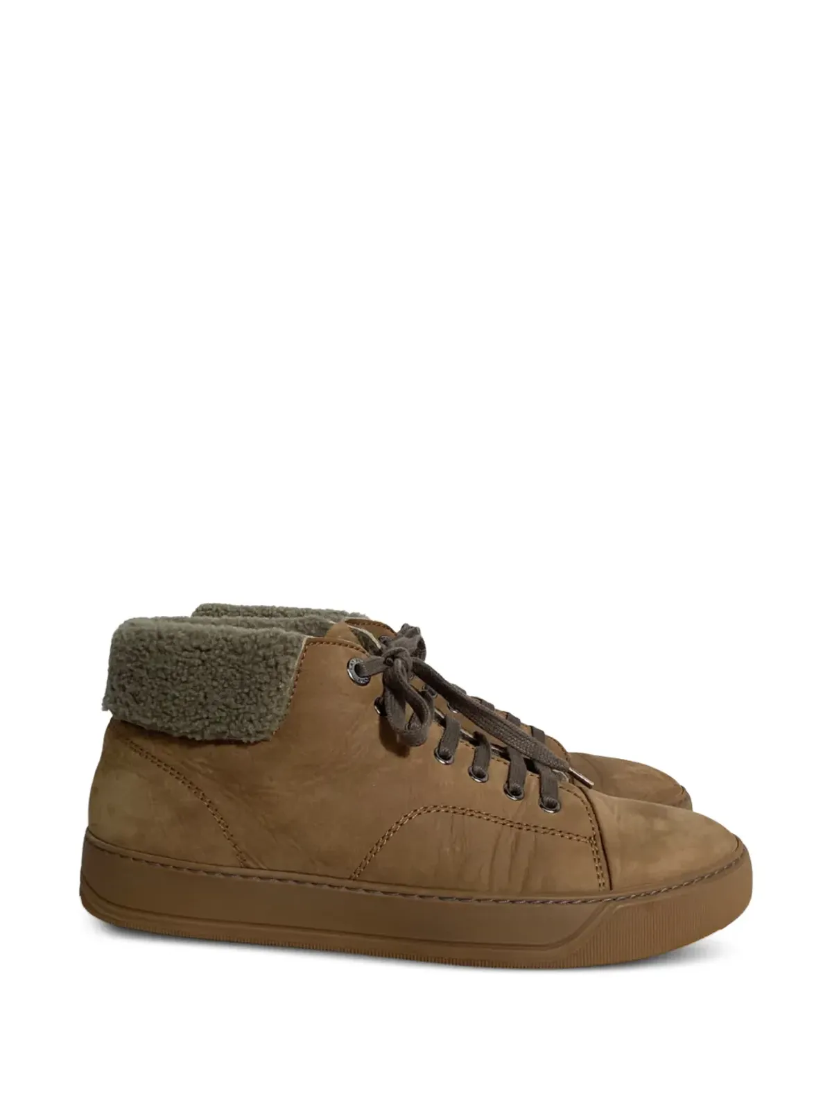 Lanvin Pre-Owned シアリングレースアップスニーカー - ブラウン - 画像1