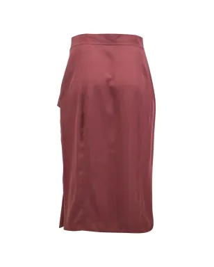 Saint Laurent Pre-Owned ドレープ ミディスカート - サムネイル2
