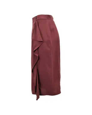 Saint Laurent Pre-Owned ドレープ ミディスカート - サムネイル3