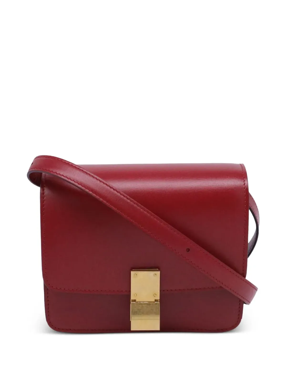 Celine Pre-Owned クラシックボックス レザー ショルダーバッグ レッド - 画像1