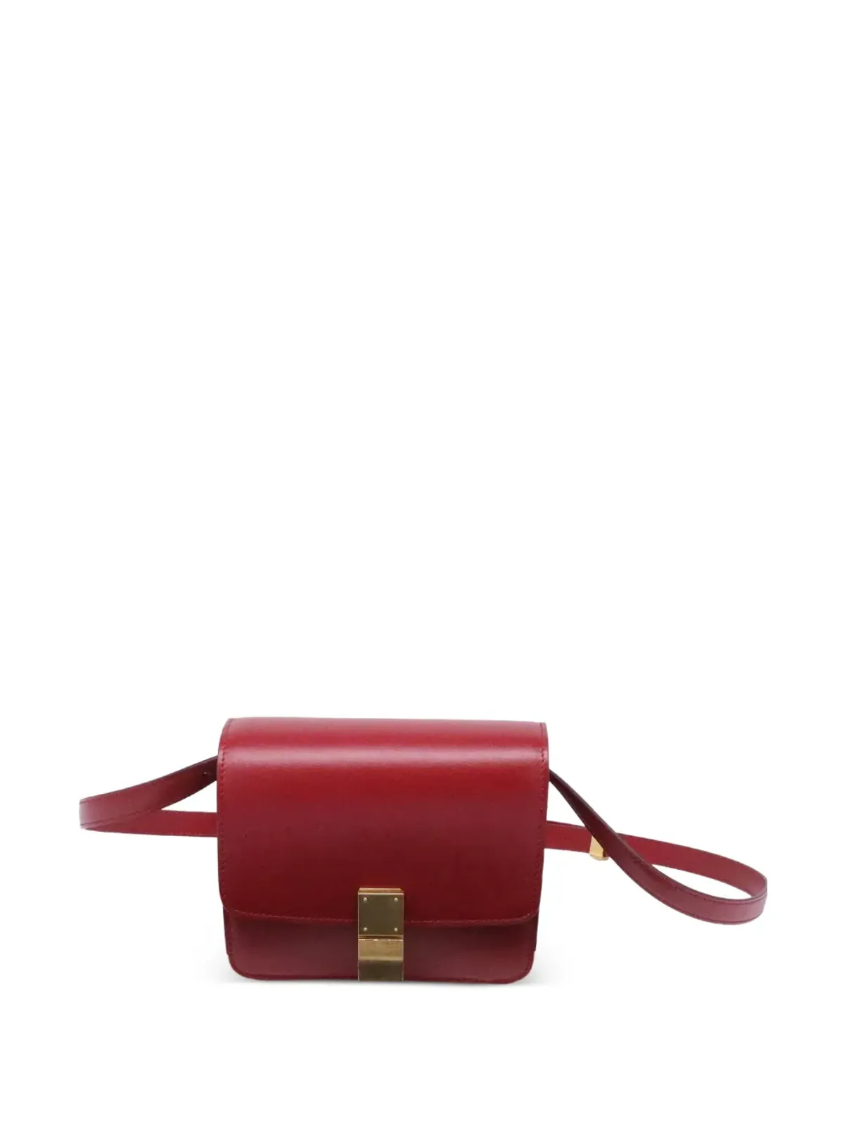 Celine Pre-Owned クラシックボックス レザー ショルダーバッグ レッド - 画像3