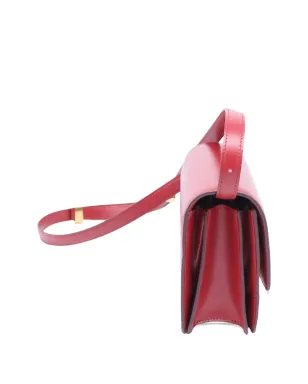 Celine Pre-Owned クラシックボックス レザー ショルダーバッグ レッド - サムネイル4