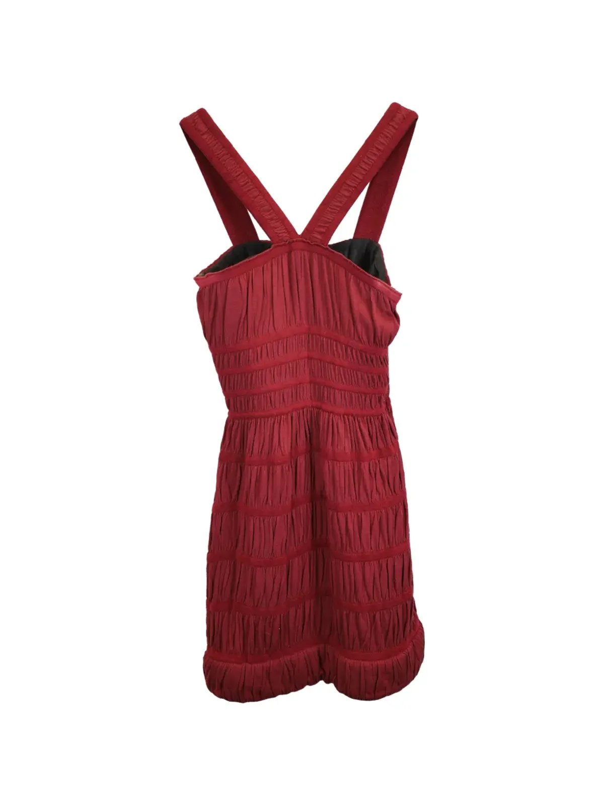 Alaïa Pre-Owned スクエアネック・スモックドレス - レッド - 画像2