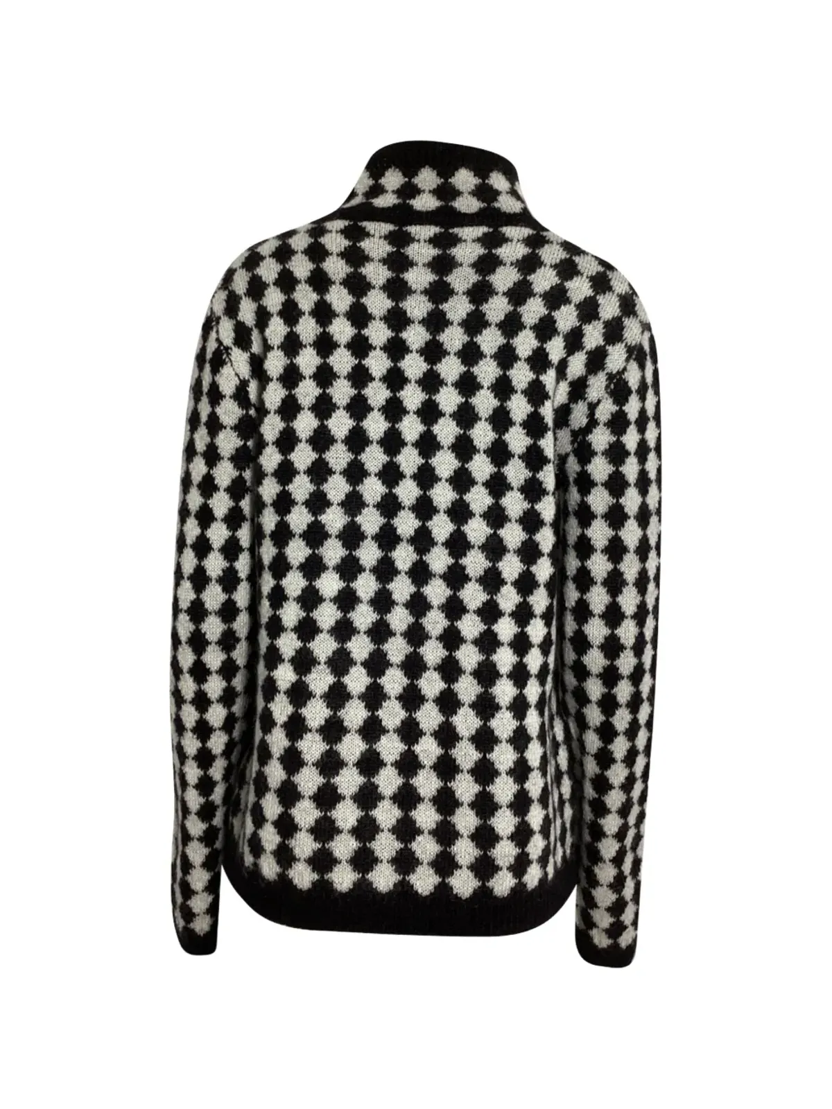 Saint Laurent Pre-Owned ダイヤモンドモチーフ タートルネックセーター - 画像3