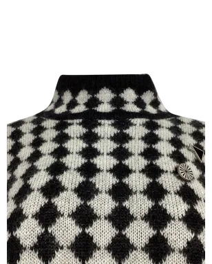 Saint Laurent Pre-Owned ダイヤモンドモチーフ タートルネックセーター - サムネイル4