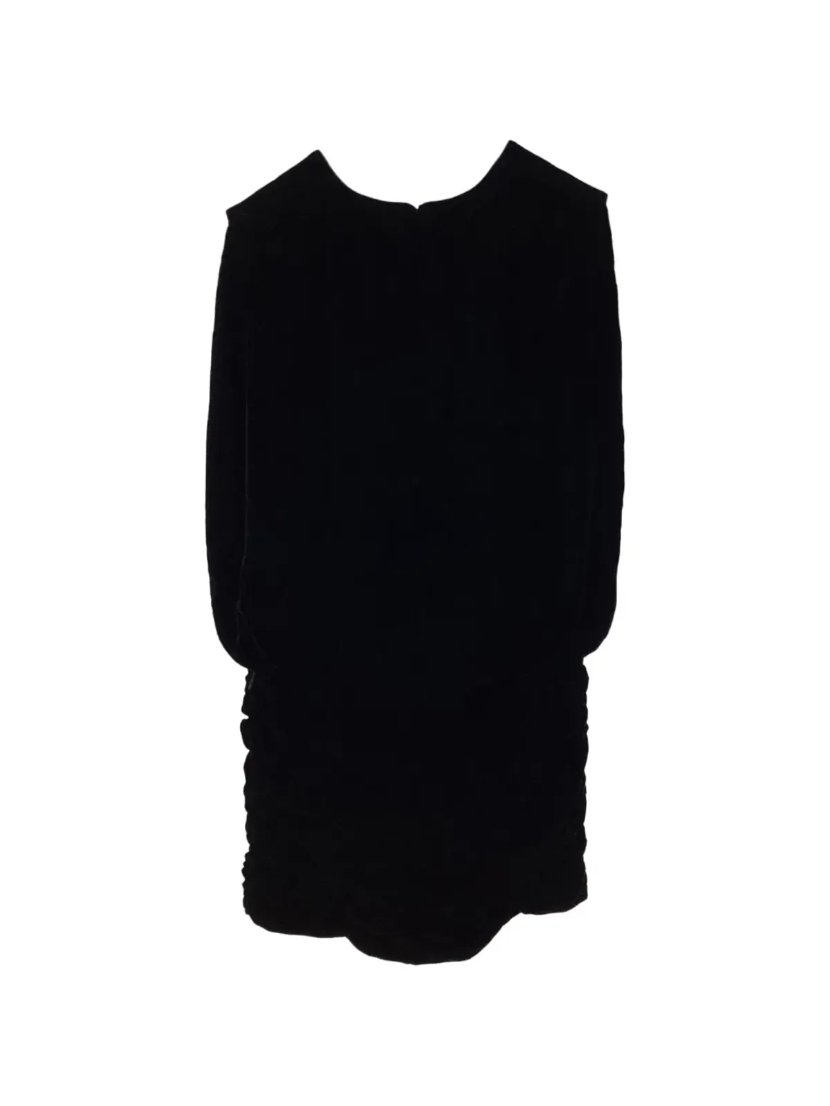 Saint Laurent ビンテージ ベルベット ドレープ ミニドレス（ブラック） - 画像2