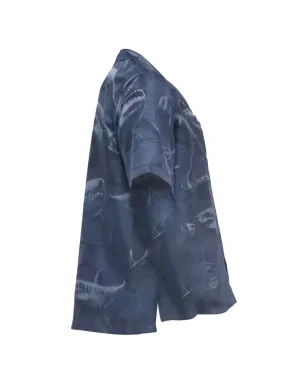 Burberry Pre-Owned シャークプリント半袖シャツ - ブルー - サムネイル3