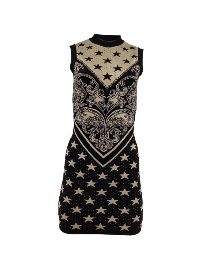 Balmain Pre-Owned Balmain Pre-Owned モックネック ミニドレスの商品画像