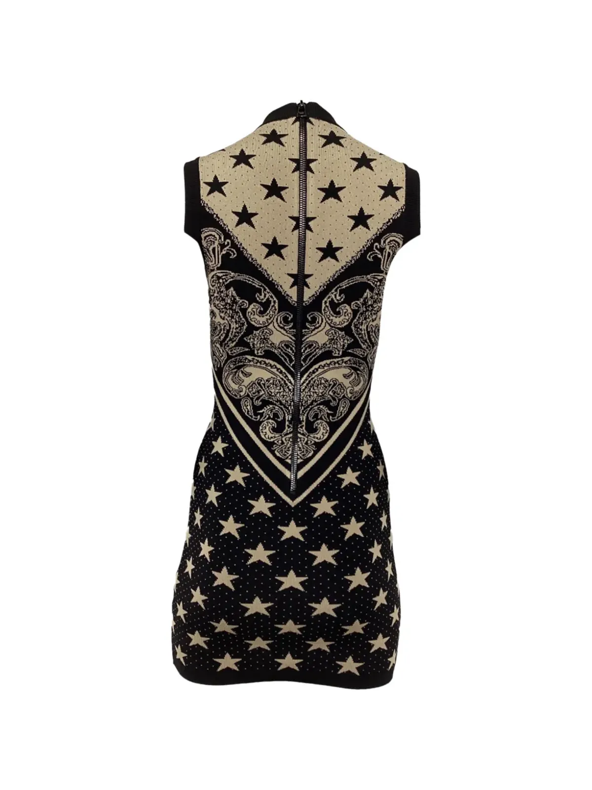 Balmain Pre-Owned モックネック ミニドレス - 画像2