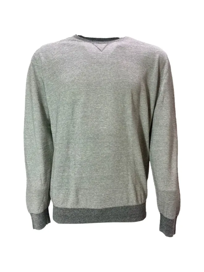 Ermenegildo Zegna Vintage Ermenegildo Zegna Vintage クルーネックストライプセーター - グレーの商品画像