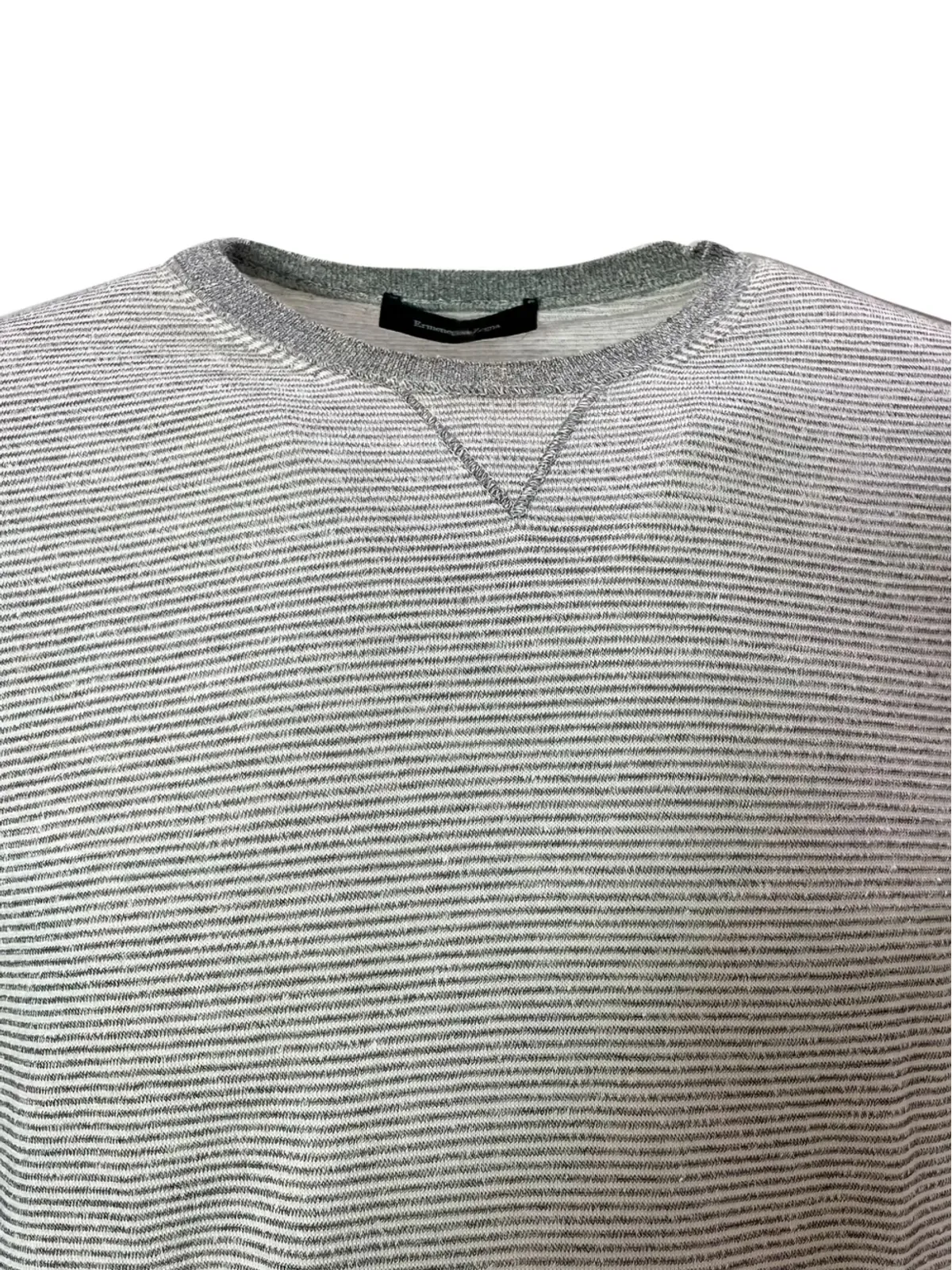 Ermenegildo Zegna Vintage クルーネックストライプセーター - グレー - 画像4