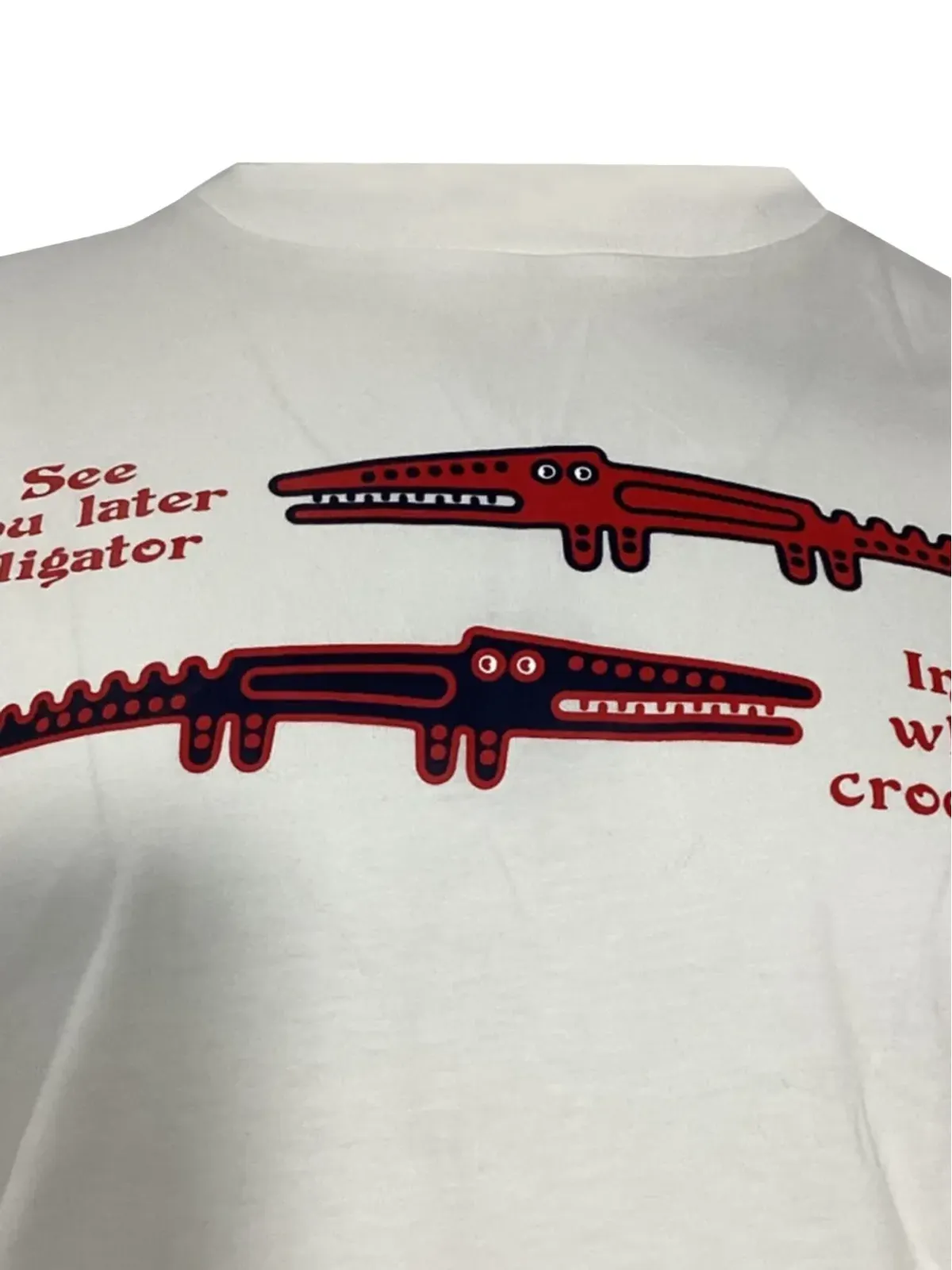 Moncler Vintage ワニ柄 クルーネック Tシャツ - 画像5