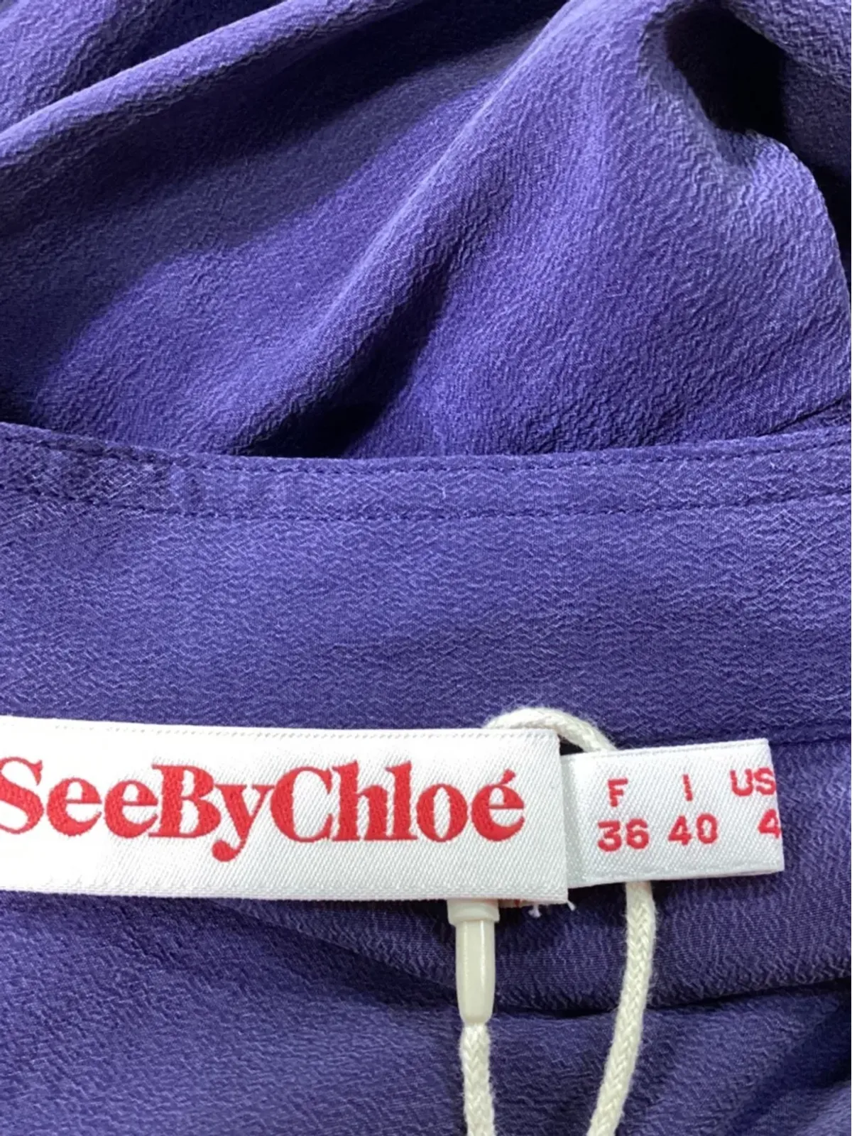 Chloé Vintage 長袖シルクブラウス - パープル - 画像4
