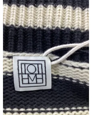 TOTEME ストライプ柄タートルネックセーター（ブラック） - サムネイル5
