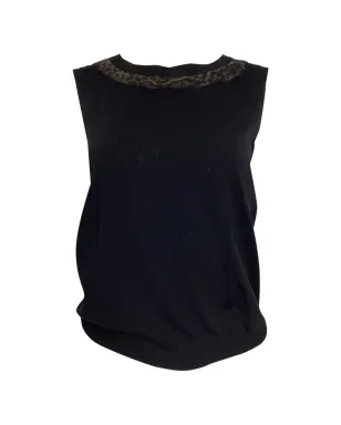 Saint Laurent Pre-Owned ニットタンクトップ - ブラック - サムネイル1