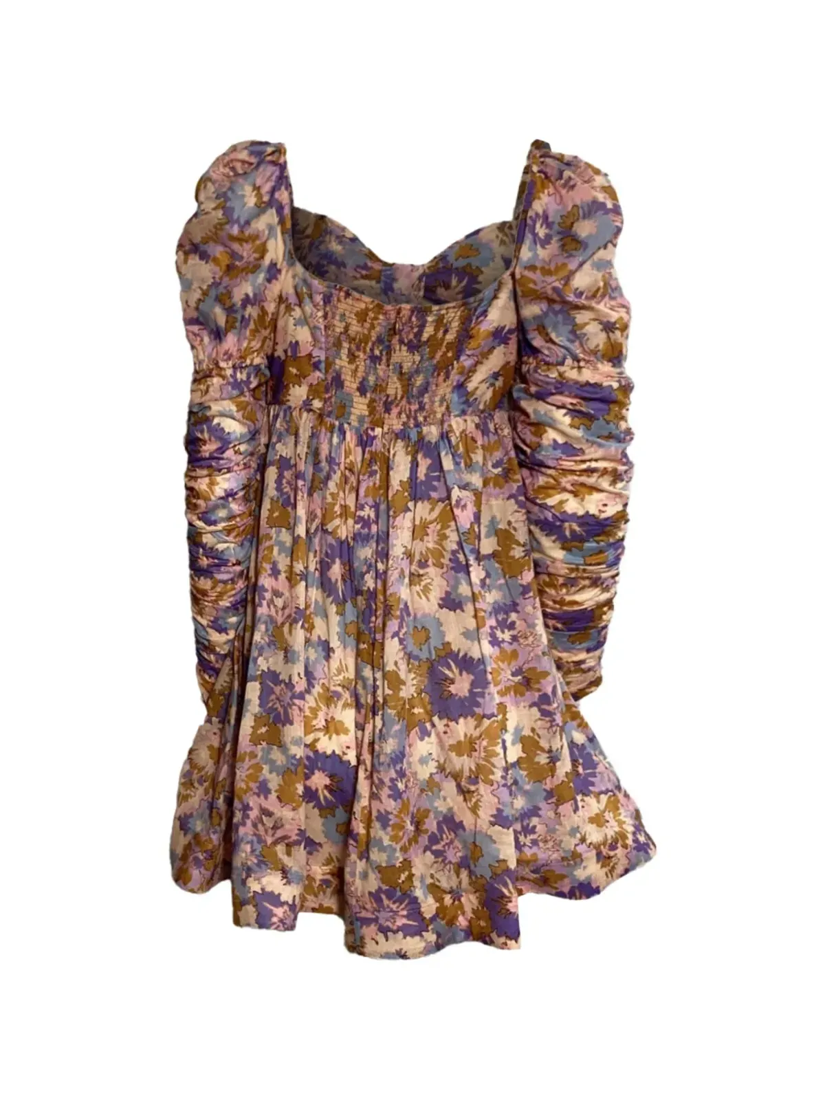 ZIMMERMANN ベージュ系花柄プリント ミニドレス - 画像2