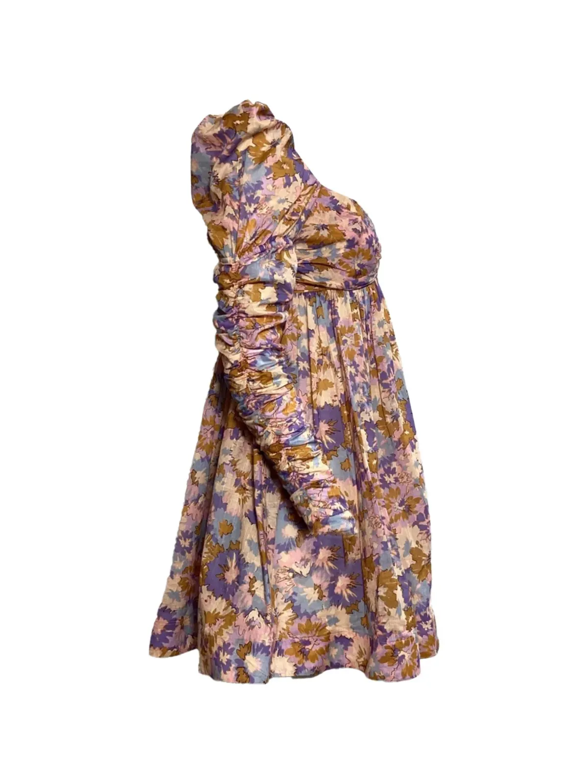 ZIMMERMANN ベージュ系花柄プリント ミニドレス - 画像3