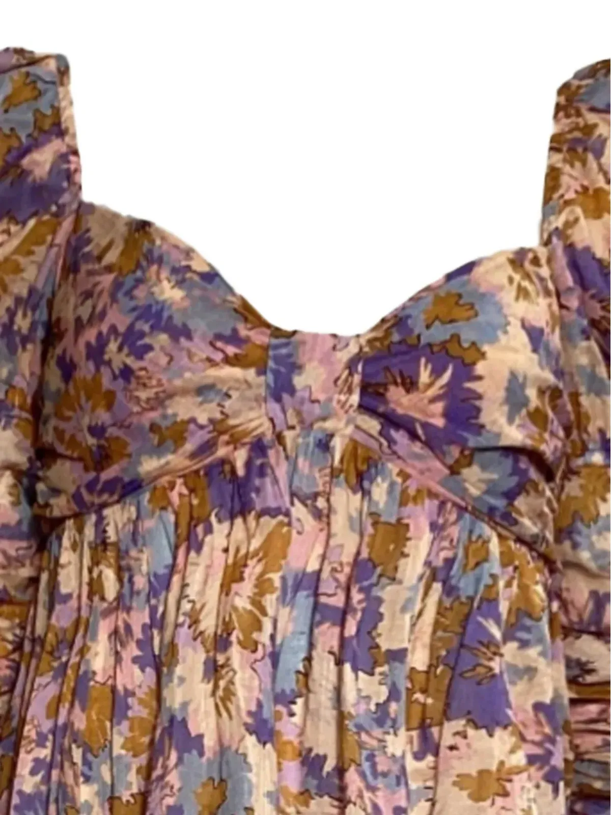 ZIMMERMANN ベージュ系花柄プリント ミニドレス - 画像4