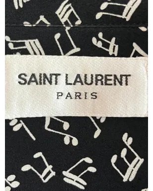 Saint Laurent Pre-Owned プリント柄長袖シャツ（ブラック） - サムネイル5