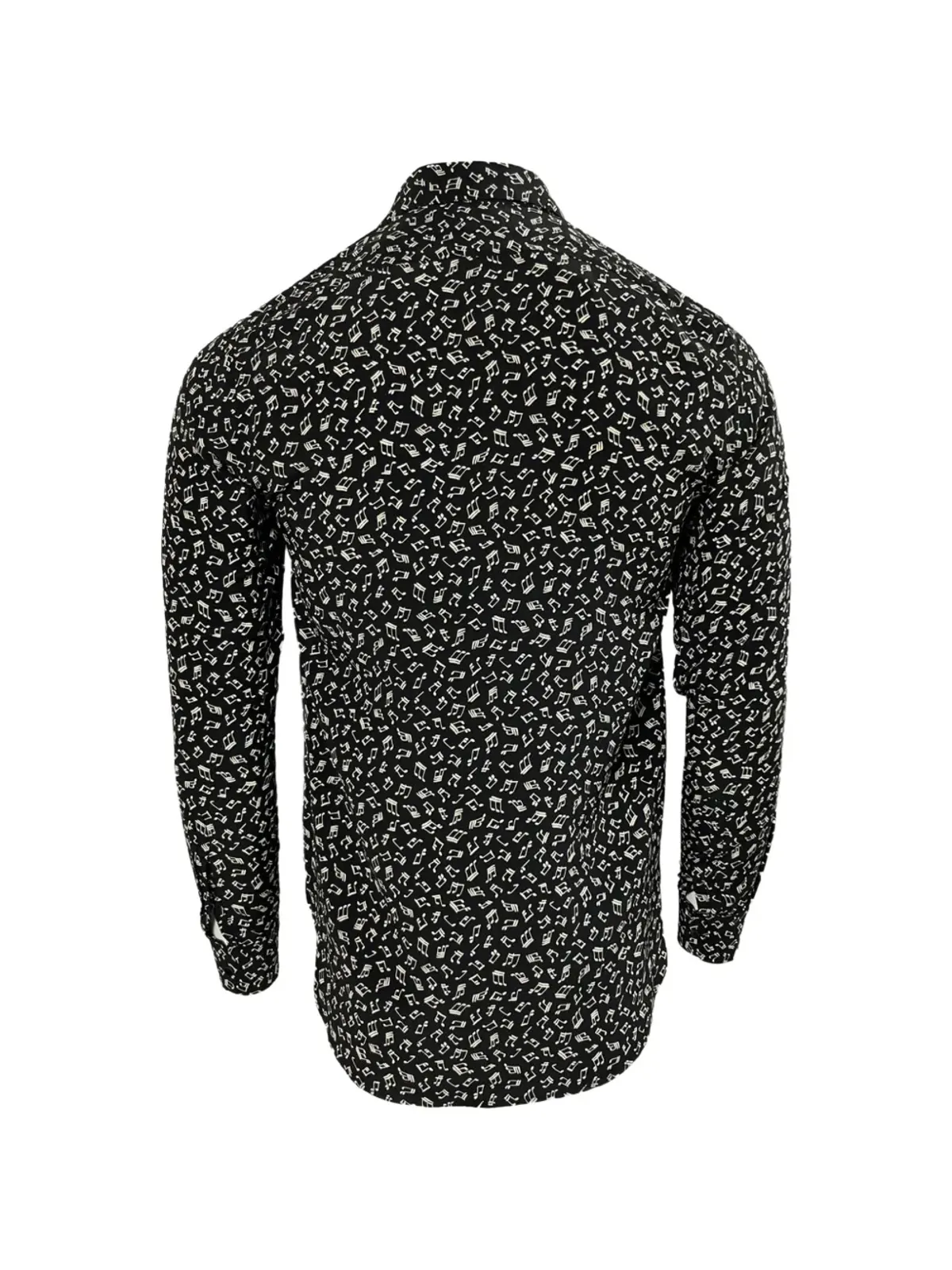 Saint Laurent Pre-Owned プリント柄長袖シャツ（ブラック） - 画像2