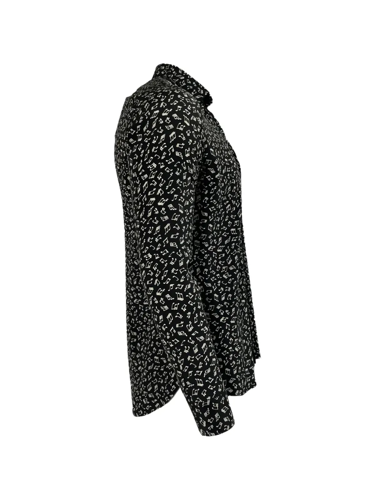 Saint Laurent Pre-Owned プリント柄長袖シャツ（ブラック） - 画像3