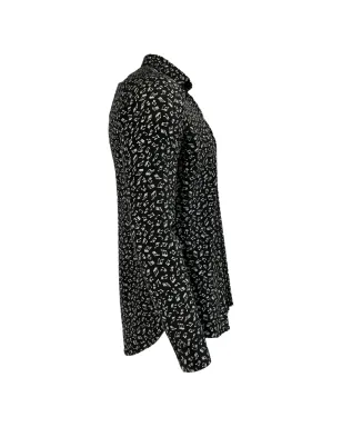 Saint Laurent Pre-Owned プリント柄長袖シャツ（ブラック） - サムネイル3