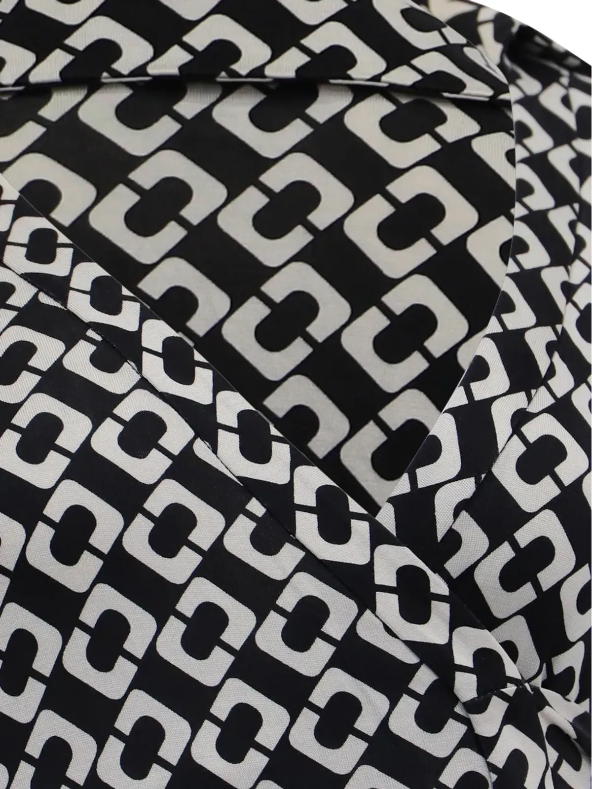 Diane Von Furstenberg Vintage プリントラップミニドレス ブラック - 画像5