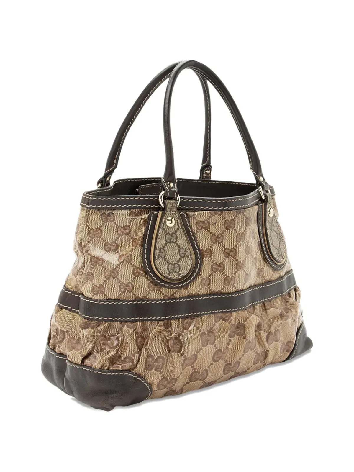 Gucci Pre-Owned GGパターン スプリーム サッチェル - 画像3