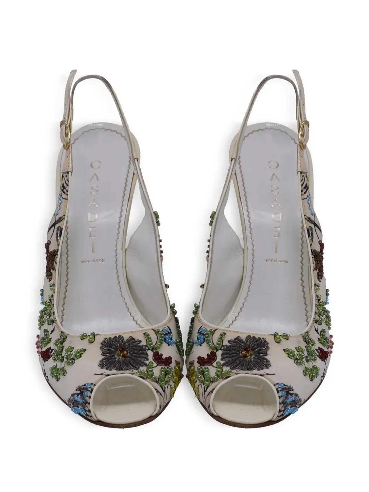 Casadei Vintage スリングバック・ペープトゥ・パンプス - 画像3