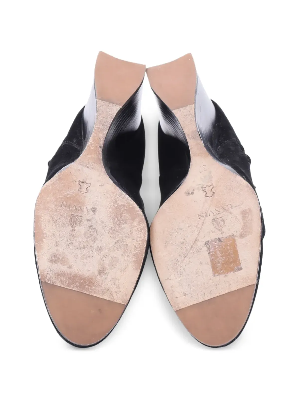 Lanvin Pre-Owned アーモンドトゥ アンクルブーツ - ブラック - 画像3