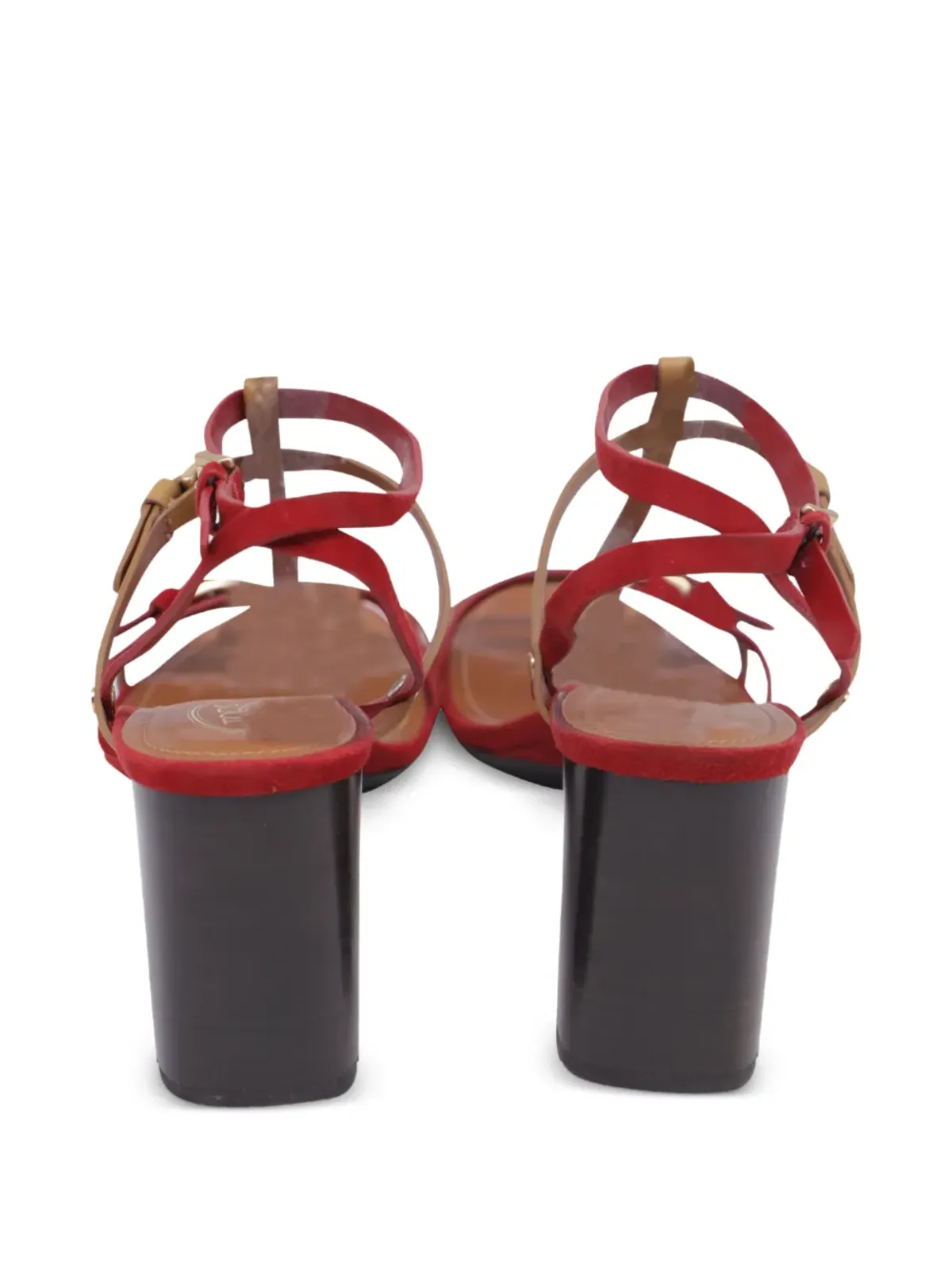 Tod's Vintage Tストラップ ブロックヒール サンダル - 画像3