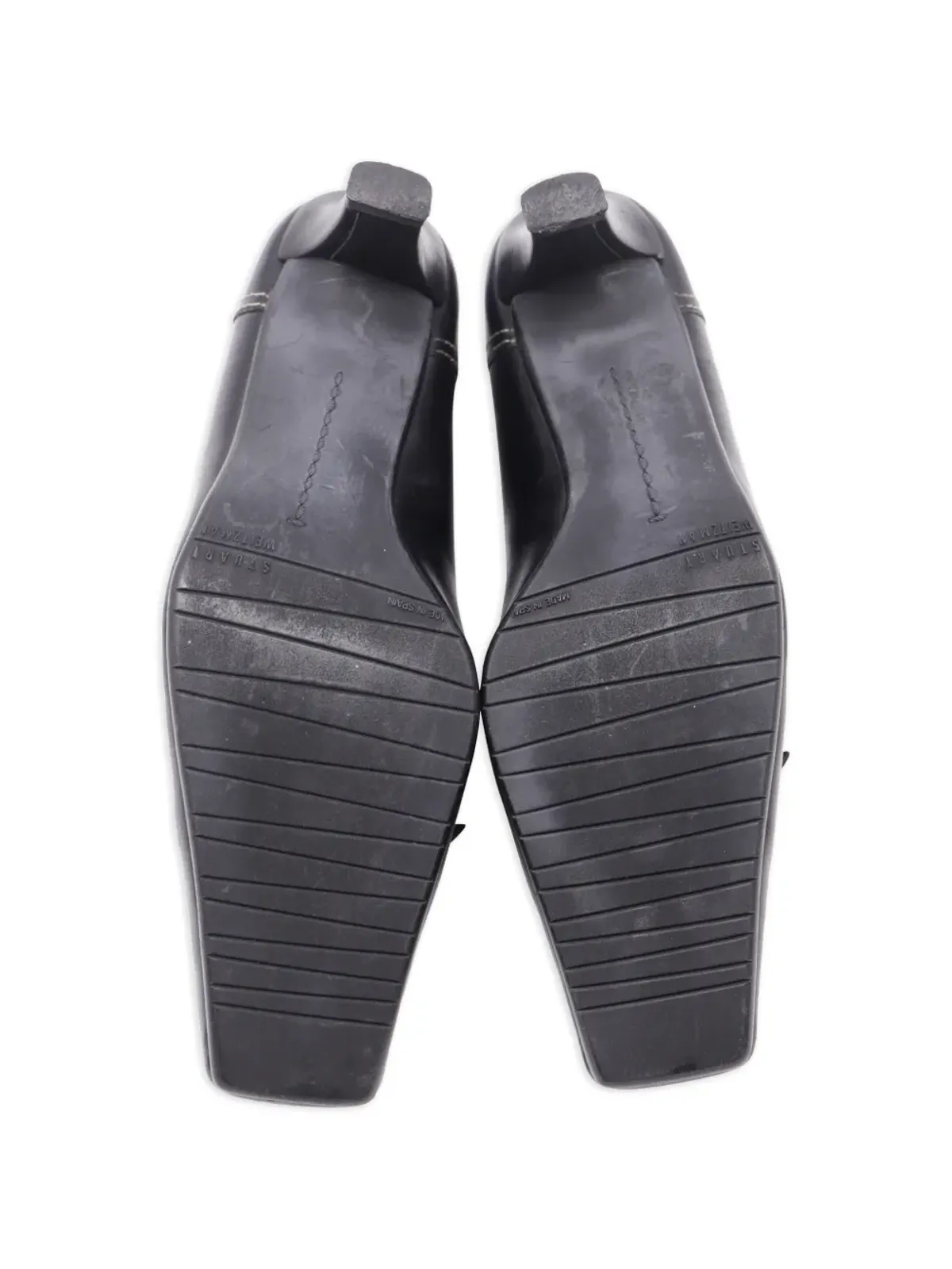 Stuart Weitzman ボウスクエアトゥヒールパンプス - Black - 画像5