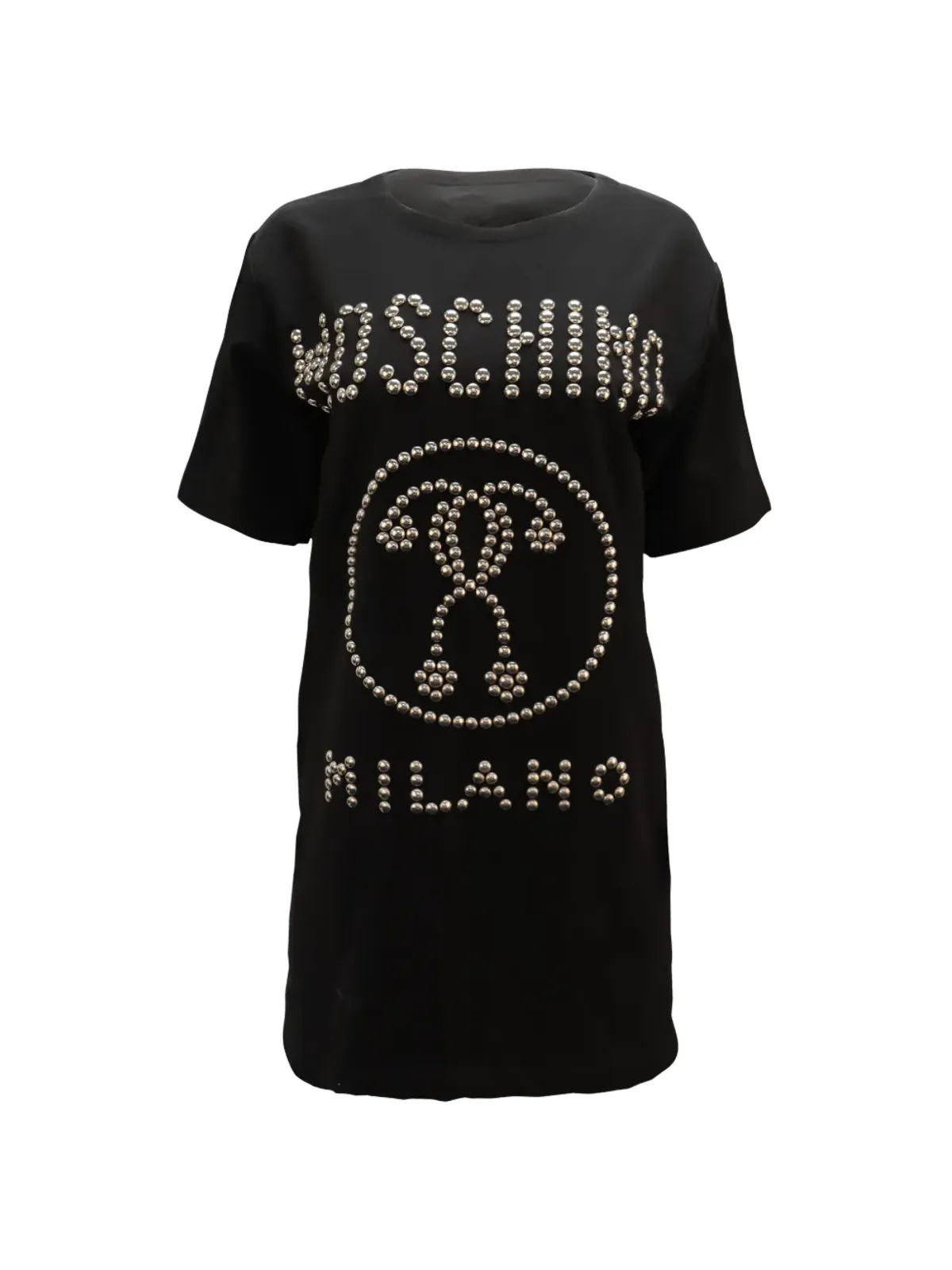 Moschino Pre-Owned スタッズロゴ入りTシャツドレス - 画像1