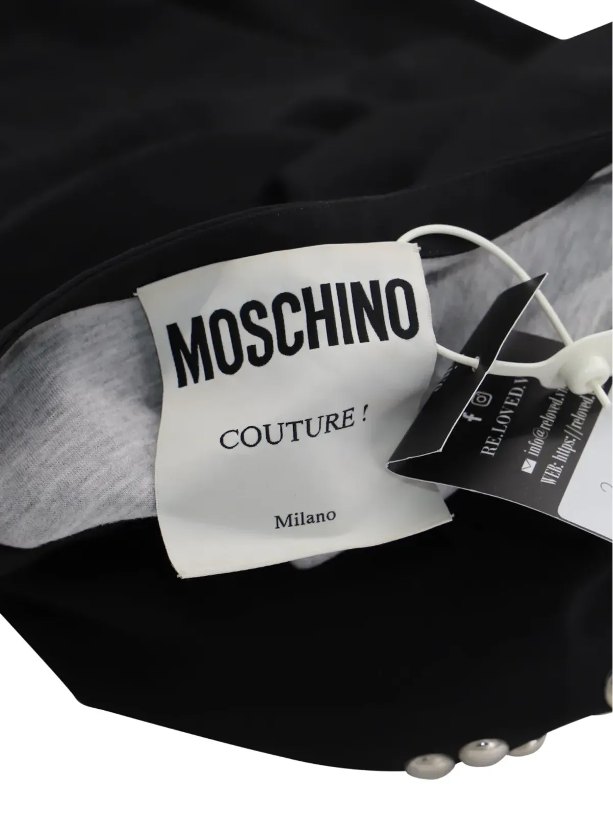 Moschino Pre-Owned スタッズロゴ入りTシャツドレス - 画像3