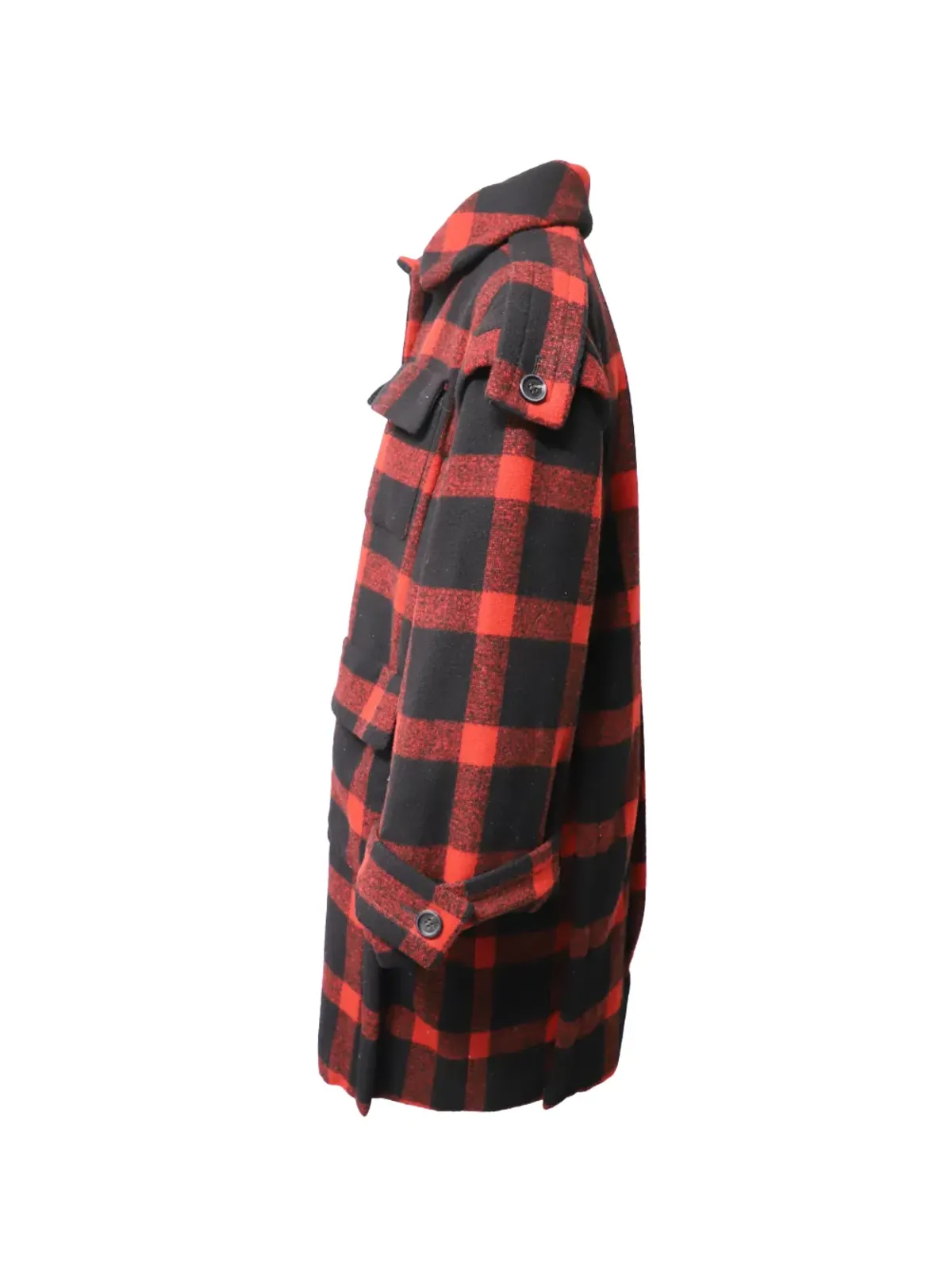Burberry Pre-Owned 2011年 チェック柄コート - レッド - 画像4