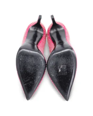 Saint Laurent Pre-Owned スタッズ付きポインテッドパンプス - ピンク - サムネイル5